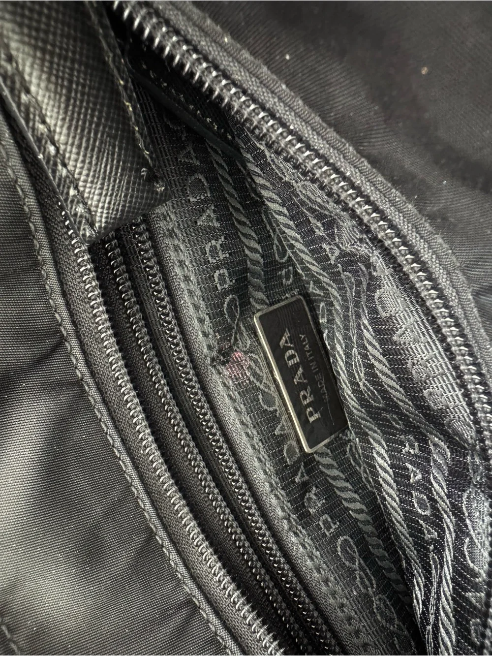 Prada Black Nylon Crossbody Messenger Bag